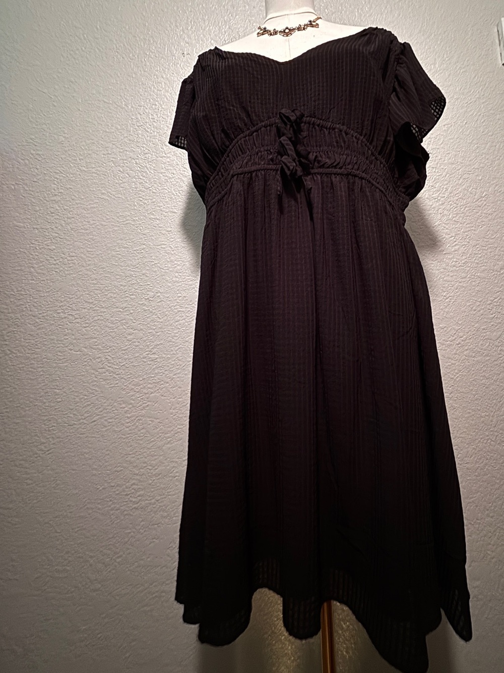 Maurices Black V-Neck Flutter Sleeve Tunic - Picture 7 of 15